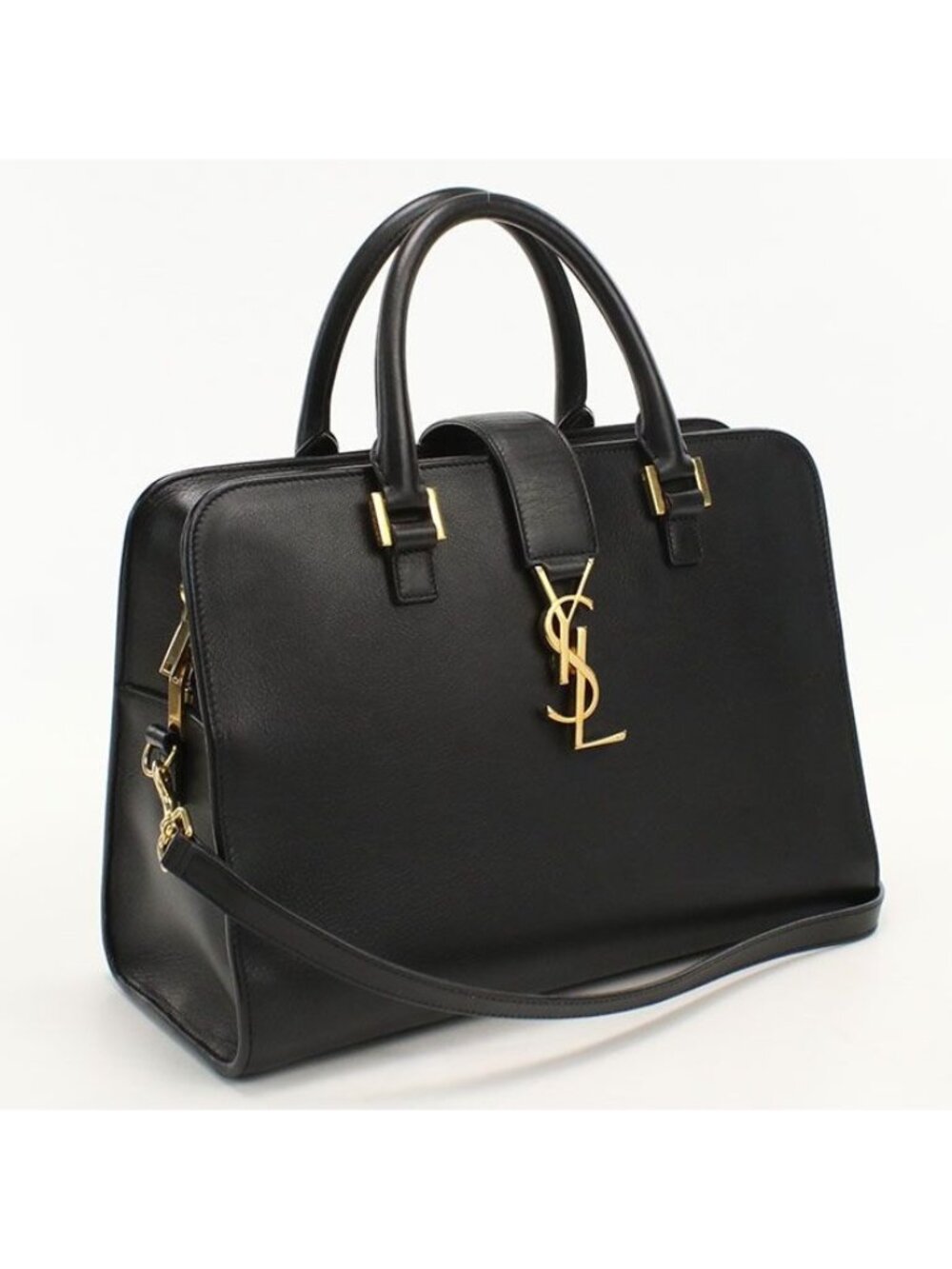 Saint Laurent Monogram Cabas Handbag Calfskin
